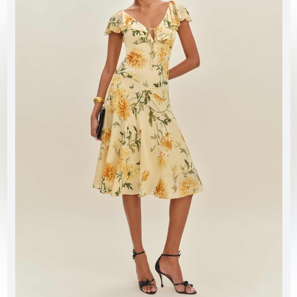 Reformation Gaelle Dress Woman’s Honeyglow Size X-Large